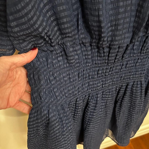 Revolve Tularosa Augustine Dress Women’s Navy Ruffle Puff Sleeve Mini Cocktail - Picture 8 of 10